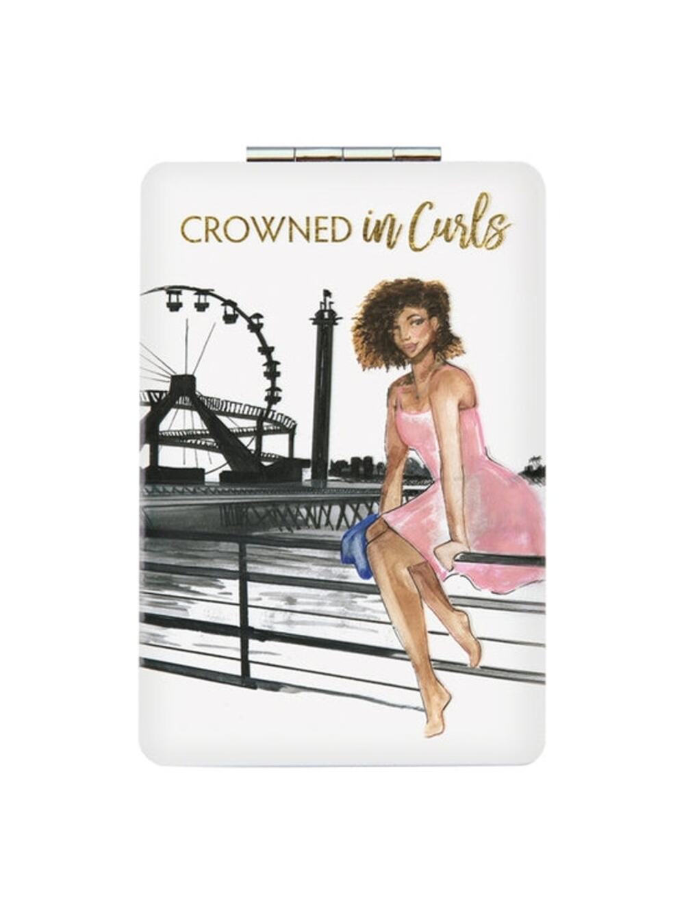 Statement Compact Mirror | Crowned in Curls